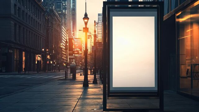 Citylight Poster Advertising Billboard Mockup Video