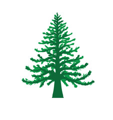 Christmas tree icon set. Vector illustration