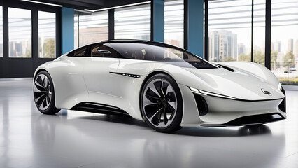 Fototapeta premium silver sports car