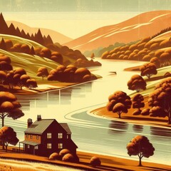 Vintage AI Landscape Design