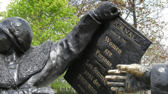 Nellie McClung (1873-1951) statue in Ottawa Canada , She was an campaigner for Women's rights 
