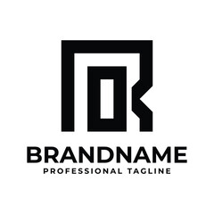 Fototapeta premium Letters RO Monogram Logo, suitable for any business with OR or RO initials