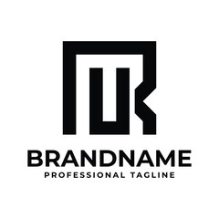 Fototapeta premium Letters RU Monogram Logo, suitable for any business with UR or RU initials