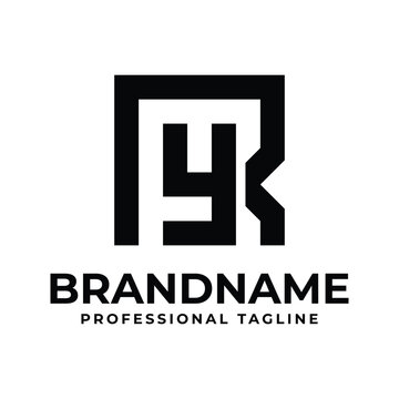 Letters RY Monogram Logo, suitable for any business with YR or RY initials