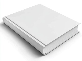 Fototapeta premium A plain white book with no visible or illustrations, suggesting a blank canvas for ideas.