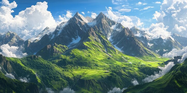 Majestic Goc mountain landscape showcasing the serene beauty of nature, perfect for capturing the essence of Goc mountain in vibrant imagery and evoking a sense of tranquility and adventure.