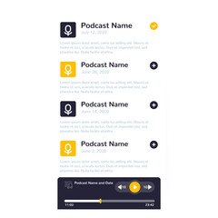 podcast app and player, mobile ui design