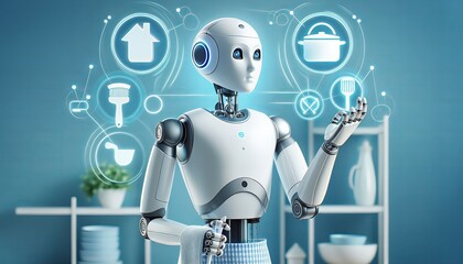 Naklejka premium A futuristic vision of domestic life.