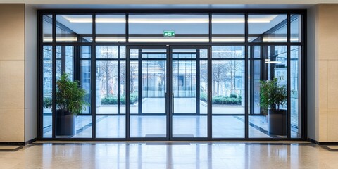 Store and office front doors featuring glass doors and aluminum door designs create a modern and inviting entryway with stylish aesthetics. Explore the versatility of front doors in various settings.