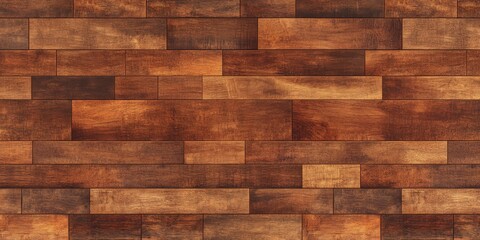 Obraz premium Seamless wood floor texture showcasing rich brown color, ideal for backgrounds and designs emphasizing wood floor texture. Explore the beauty of seamless wood floor texture in your projects.