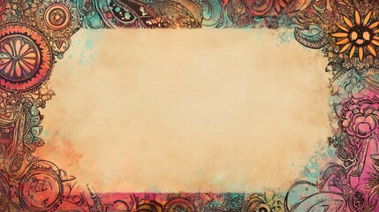 invitation template bohemian with mandalas