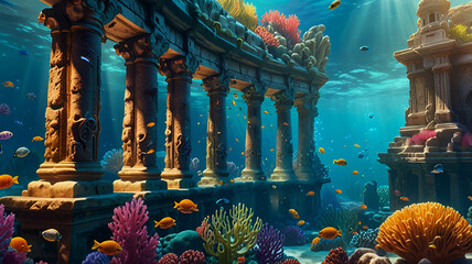 Obraz premium scene with fish