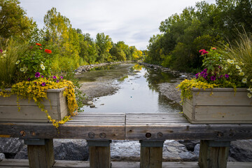 Travel destination Calgary, Pedestrian Bridge to Prince's island
