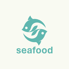 Fish Logo Icon, Seafood Design Vector Template