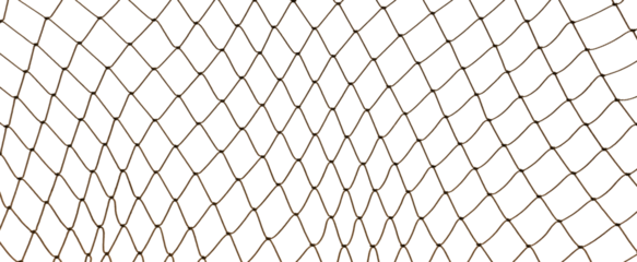 Football or tennis net. Rope mesh on a white background close-up