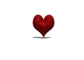 red heart isolated on white