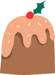 Christmas cookies flat vector illustration