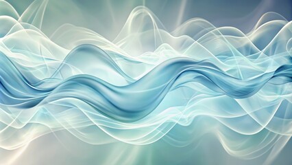 Fototapeta premium Abstract Blue Wavy Background Featuring Dynamic Smoke Lines for Creative and Modern Design Applications in Digital Media and Print Projects