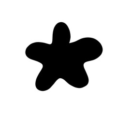 black and white star