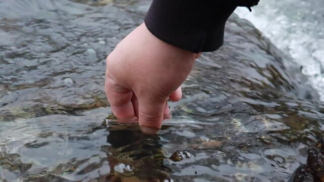Water sample. Bacterial control of pool water. Checking the amount of algae, harmful substances and chemicals. Laboratory study of water from artificial reservoirs. Taking liquid into a test tube