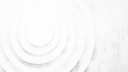 Fototapeta premium Abstract soft background, White abstract background with white circle rings in faded distressed vintage grunge texture design, old geometric pattern paper in modern art design. 