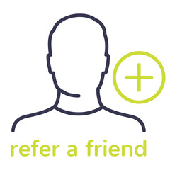refer a friend icon, line design