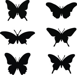 Set of Butterfly Silhouette designs
