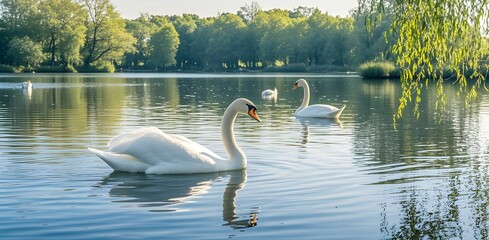 swan on the lake