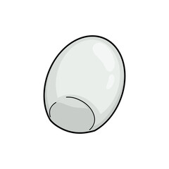 A peeled boiled egg with a smooth white exterior, rich in protein, offering a healthy and nutritious snack option.