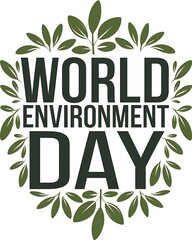 Fototapeta premium World Environment Day Celebrated with Green Leaves Design