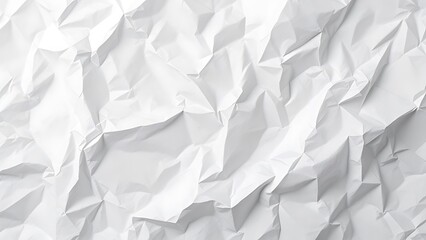 Obraz premium white crumpled and creased glued wrinkled paper poster texture background