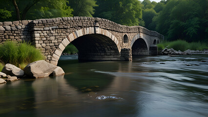 Fototapeta premium old bridge over river