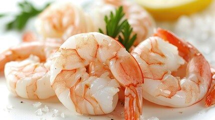 White Shrimp. Fresh Seafood Delight: Nourishing Gastronomy with Natural Flavors