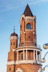 Belgrade, Serbia. April 29th 2024. Top of the Gardos tower in the district of Zemun in Belgrade.