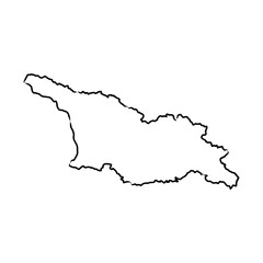 Doodle Map of Georgia map, vector sketch