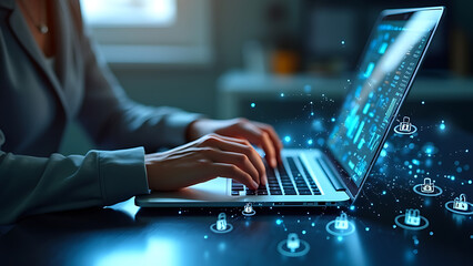 DNS and Web Server Network Concept: Exploring Domain Name Systems, Cybersecurity, and Global Internet Connections