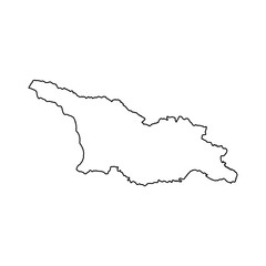 Doodle Map of Georgia map, vector sketch