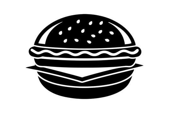 recommend clip art: fast food silhouette vector illustration,Burger and drink icon, hamburger and soda silhouette vector Burger and Fries Combo | isolated vector silhouette illustration on white background.