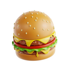 Juicy Cheeseburger with Sesame Seed Bun