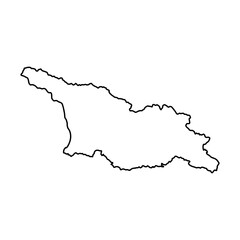 Doodle Map of Georgia map, vector sketch