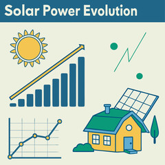 This vector business graph icon illustrates financial growth with an upward arrow on a chart, a symbol of market success