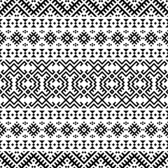 seamless pattern with tribal aztec geometric design in black and white color 03012020-10