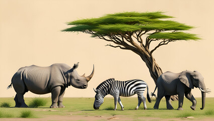 Fototapeta premium Animal Awareness Days, Animals Right Awareness Week, World Wildlife Day, International Animal's Day, Generative Ai