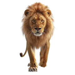 Obraz premium Majestic Lion Walking Forward