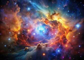 Obraz premium Explore the celestial tapestry of cosmic nebulae and star clusters, presented in breathtaking 4K clarity.