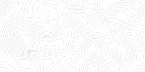 Vector geography landscape Topo contour map on white background, Topographic contour lines. Seamless pattern with lines Topographic map. Geographic mountain relief diagram line wave carve pattern