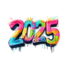 Fototapeta premium Collection of Happy New Year 2025 Designs. Elegant and beautiful poster designs.