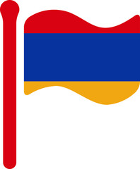 Armenia Flag free flown Rounded icon