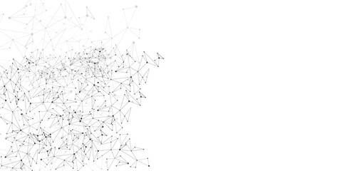 Abstract plexus background with connecting dots and lines. digital technology and communication concept.