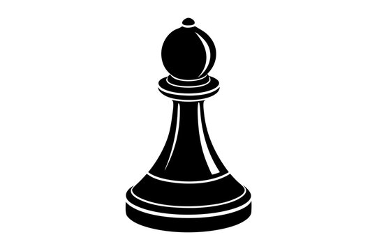 recommend clip art: Minimal Chess Pawn Shape - Modern Chess Piece Vector Design